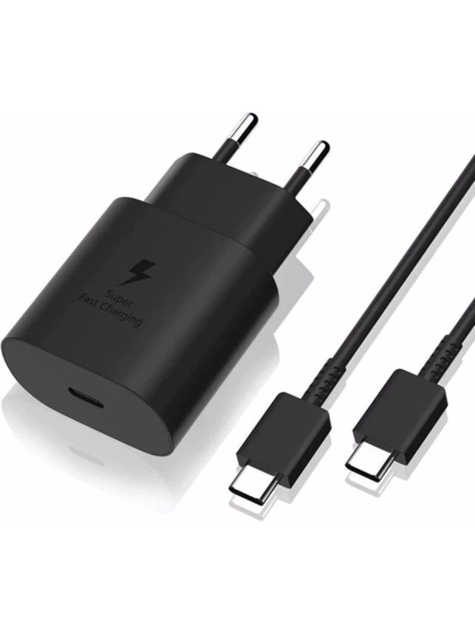 Samsung Uyumlu 25W Hızlı Şarj Seti Type-C Çıkışlı Adaptör ve 1m Type-C Kablo
