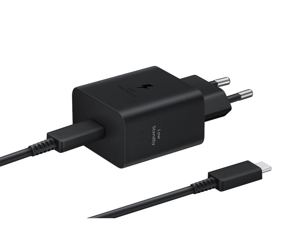 Samsung Uyumlu Type C Hızlı Şarj Aleti (45W) - Siyah