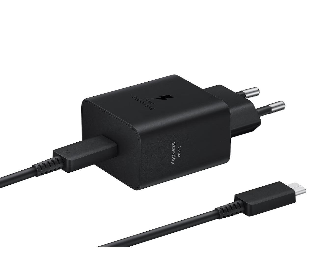 Samsung Uyumlu Type C Hızlı Şarj Aleti (45W) - Siyah